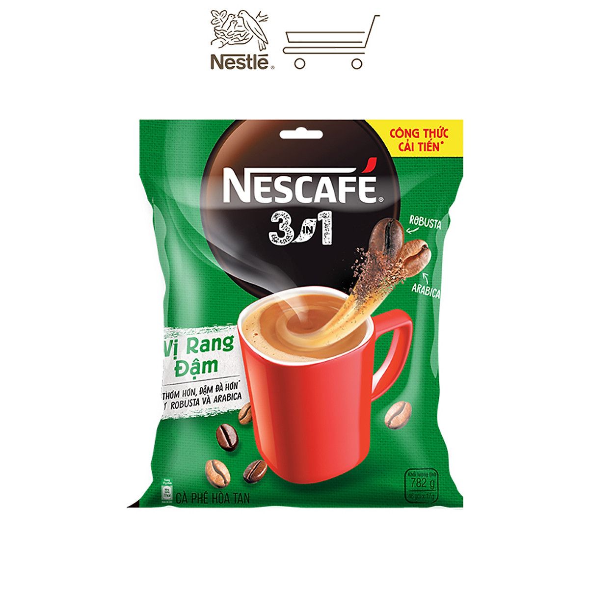  Cà Phê Nescafe 3In1 Vị Rang Đậm (46 Gói x 17G) 