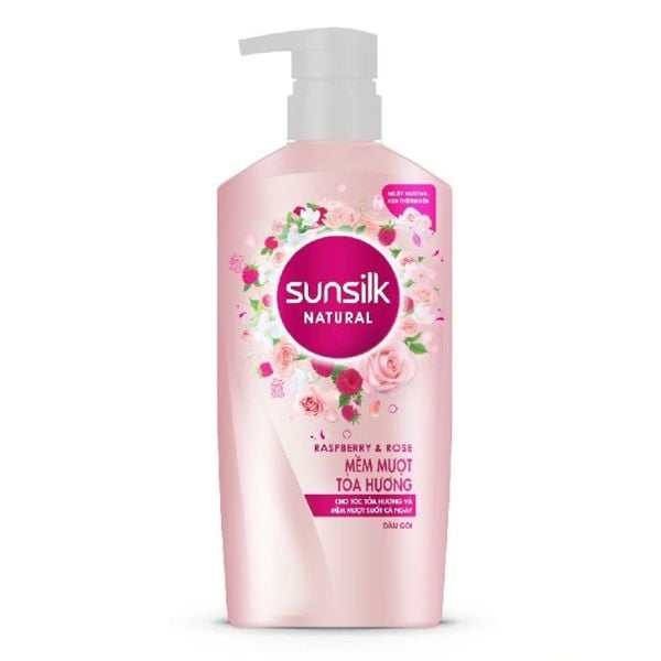  Dầu Gội Sunsilk - Mềm Mượt Tỏa Hương - Phúc Bồn Tử Và Hoa Hồng - 650gr 