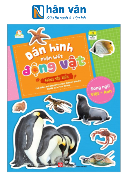  Dán Hình Nhận Biết Động Vật - Động Vật Biển (Song Ngữ Việt-Anh) 