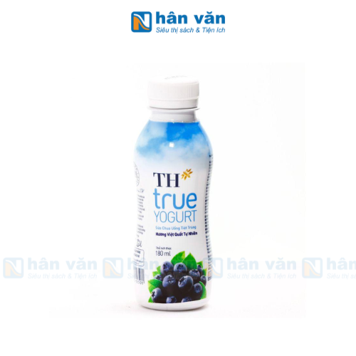  Sữa Chua Uống Tiệt Trùng TH True Yogurt Hương Việt Quất 180ml 