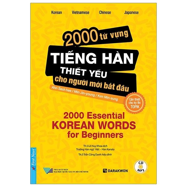  2000 Từ Vựng Tiếng Hàn Thiết Yếu Cho Người Mới Bắt Đầu 