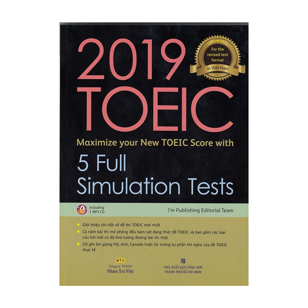  2019 Toeic - 5 Full Simulation Tests 