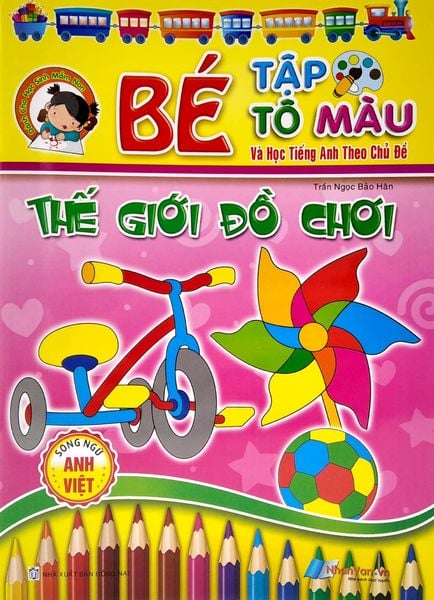  Bé Tập Tô Màu Và Học Tiếng Anh Theo Chủ Đề - Thế Giới Đồ Chơi 