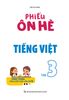  Phiếu Ôn Hè Tiếng Việt Lớp 3 