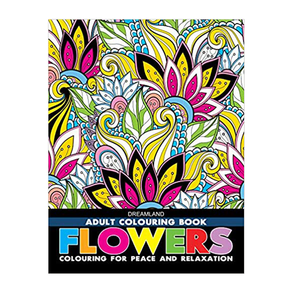  Adult Colouring Book - Flowers - DreamLand 