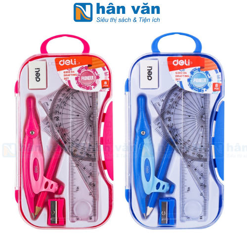  Bộ Dụng Cụ Học Sinh Deli Hộp Nhựa EG30204 