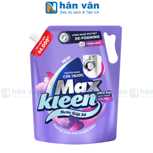 Nước Giặt Xả Maxkleen Cửa Trước Hương Dấu Ấn Ngọt Ngào Túi 3.6kg