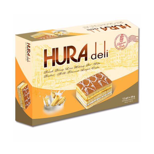  Bánh Hura Deli - Hương Bơ Sữa (28g x 12 Gói) 