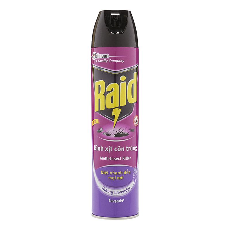  Xịt Côn Trùng Raid Hương Lavender (600ml) 