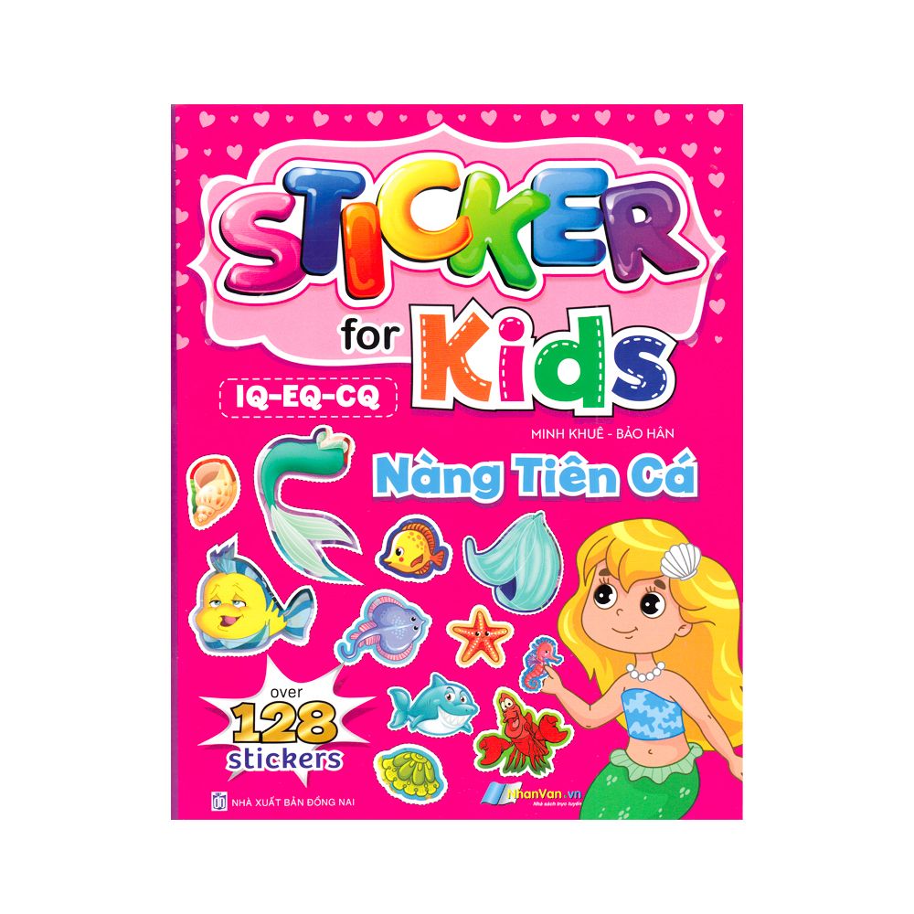  Hình Dán Sticker For Kids - Nàng Tiên Cá - Over 128 Stickers 