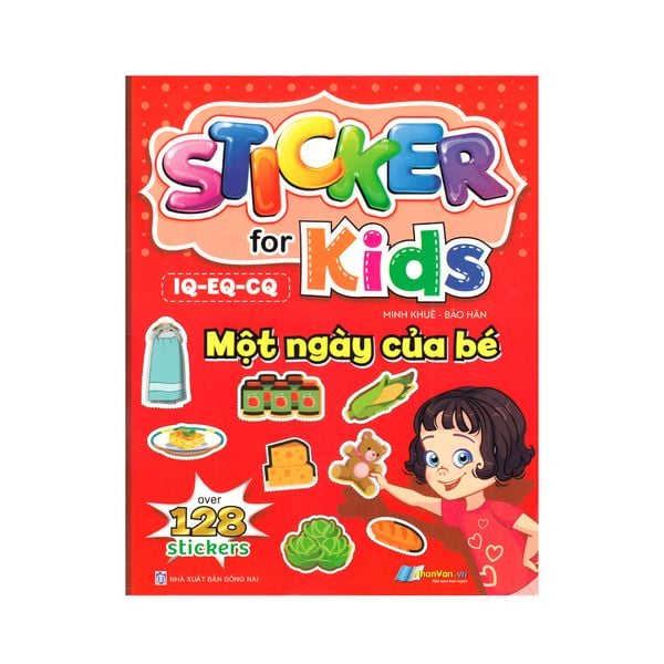  Hình Dán Sticker For Kids - Một Ngày Của Bé - Over 128 Stickers 
