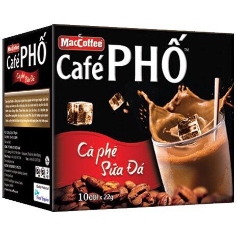  Cà Phê Phố Maccofee - Cafe sữa đá ( Hộp 10 Gói - 220gr) 