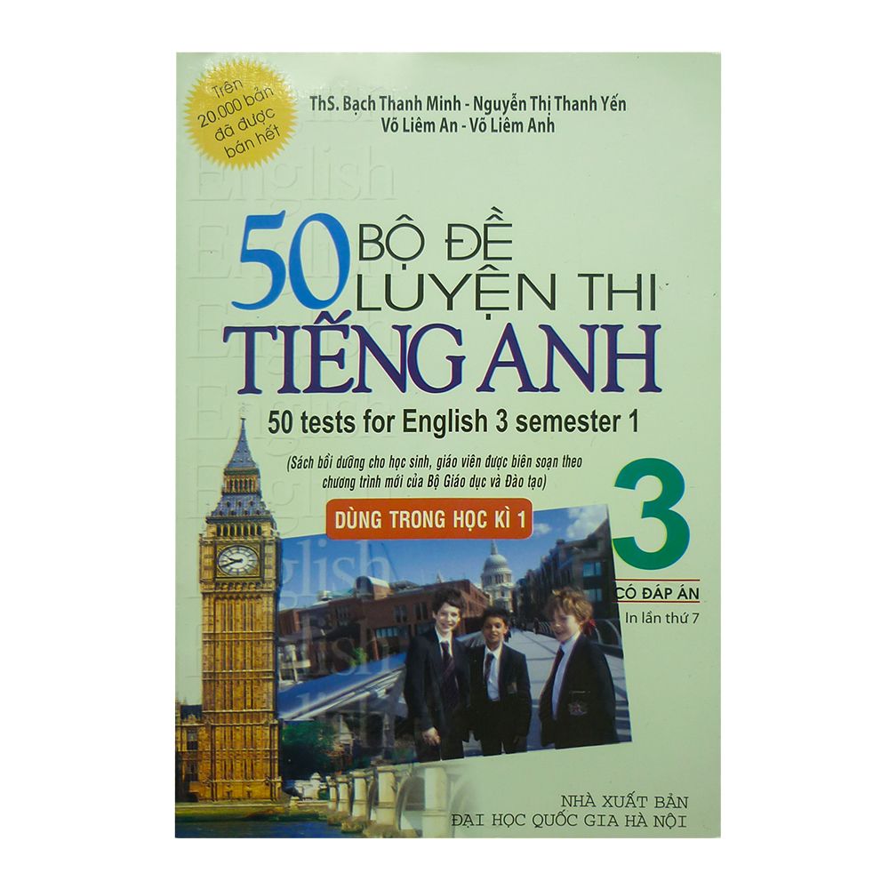  50 Bộ Đề Luyện Thi Tiếng Anh 3 - Dùng Trong Học Kì 1 ( Có Đáp Án) 