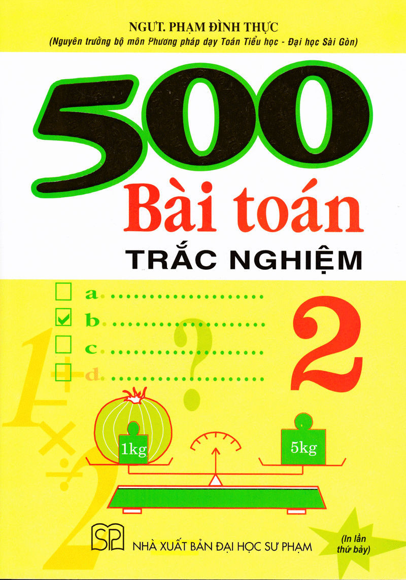  500 Bài Toán Trắc Nghiệm Lớp 2 