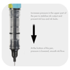  Bút Gel Roller Ball_Hoa Trắng Vàng Nền Xanh Nhạt_WSG-PR1X4015-8 