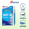  BITEX - Bút Bi Mực Đỏ 0.7mm/B02 - 20 cây/hộp 