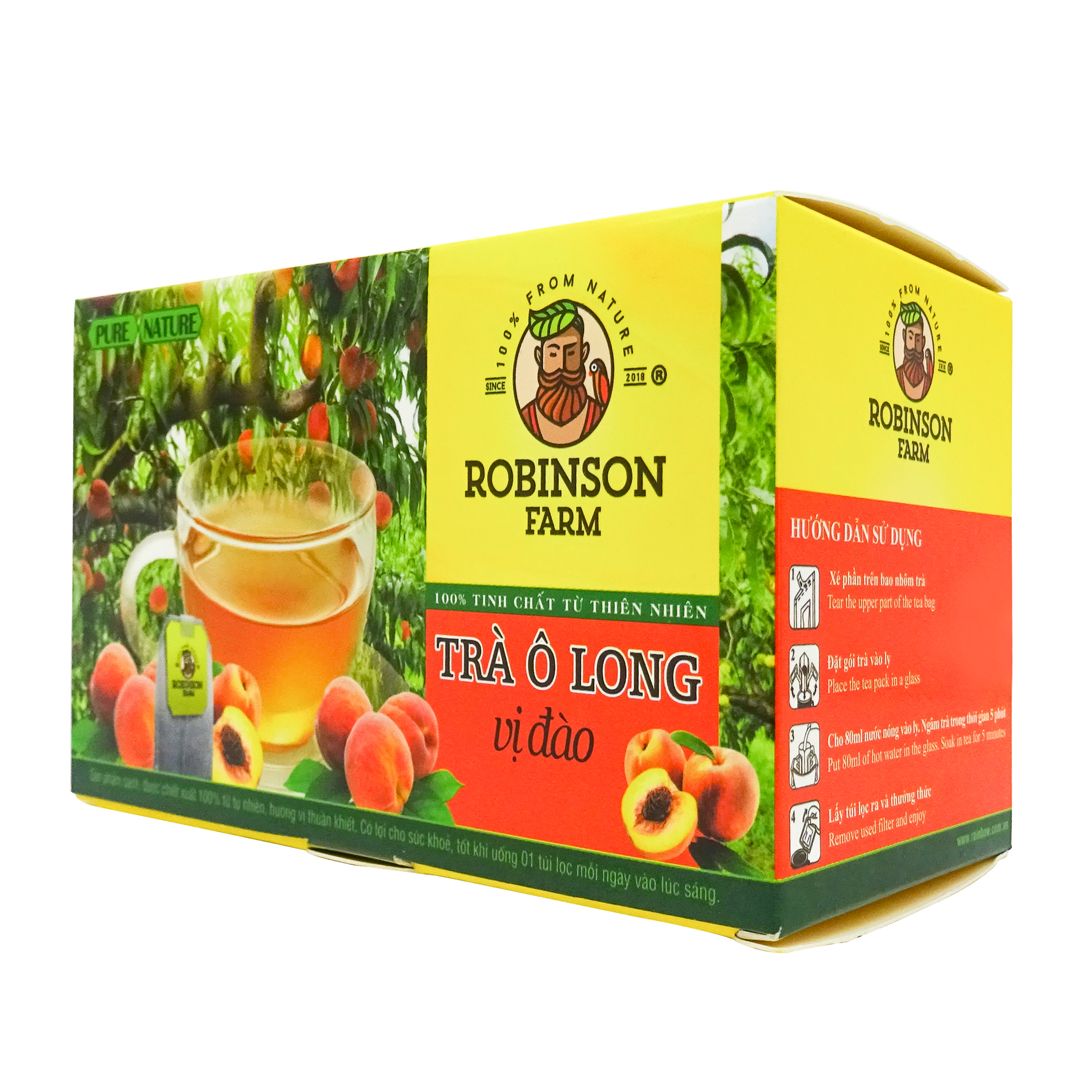  Trà túi lọc - Ô Long Vị Đào (20 túi nhỏ) (40g/hộp) 