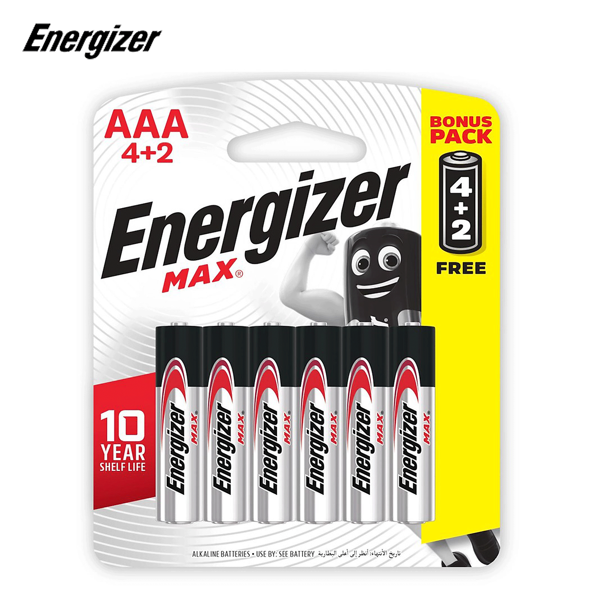  Pin AAA Energizer Max E92 BP4+2 