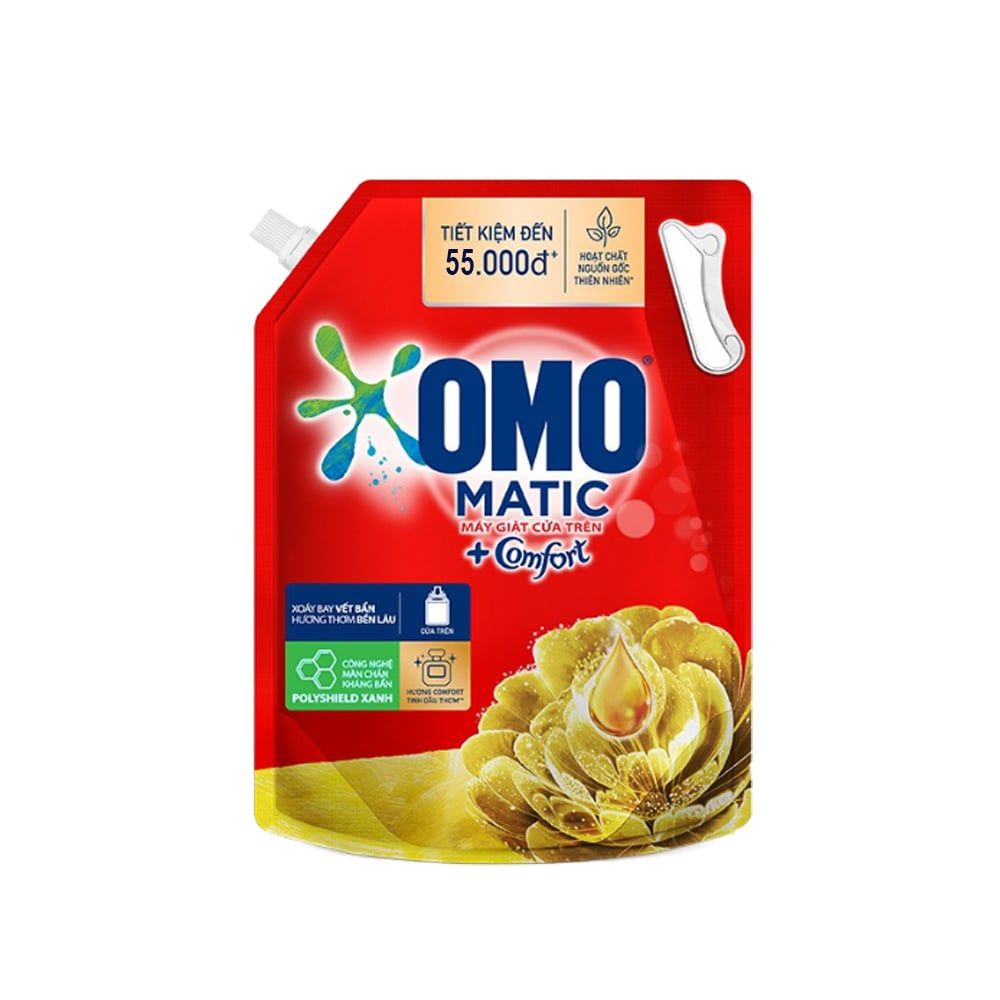  Nước Giặt Omo Matic Comfort Tinh Dầu Thơm - Máy Giặt Cửa Trên (Túi 2.8L) 