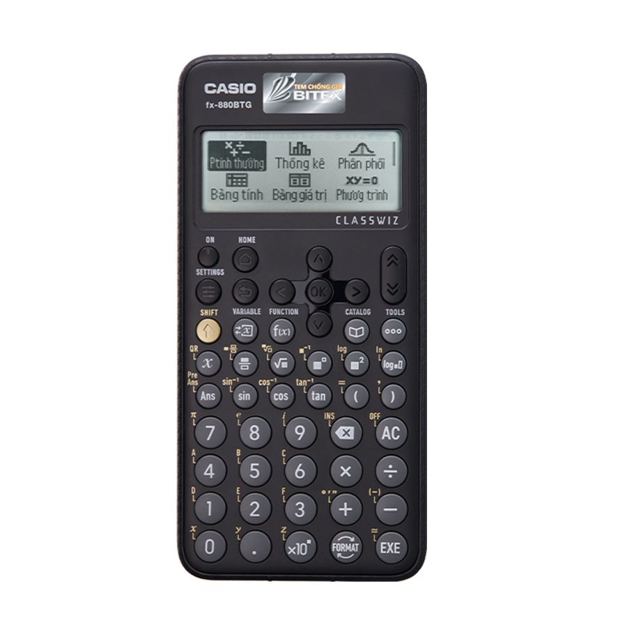 Máy tính Casio Fx-880BTG: Máy tính Casio Fx-880BTG – sự lựa chọn hoàn hảo cho các bạn học sinh và sinh viên. Với thiết kế thời trang, mức giá phải chăng và nhiều tính năng đặc biệt như tính toán số liệu thống kê, bạn sẽ không thể tìm thấy một sản phẩm tốt hơn. Hãy xem hình ảnh của máy tính Casio Fx-880BTG để khám phá thêm về những điều tuyệt vời mà sản phẩm này mang lại.