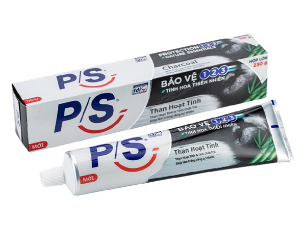 Kem Đánh Răng P/S Than Hoạt Tính Trắng Răng Tự Nhiên 230g