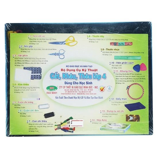  Bộ Dụng Cụ Vật Liệu Cắt, Khâu, Thêu Lớp 4 - MIC 