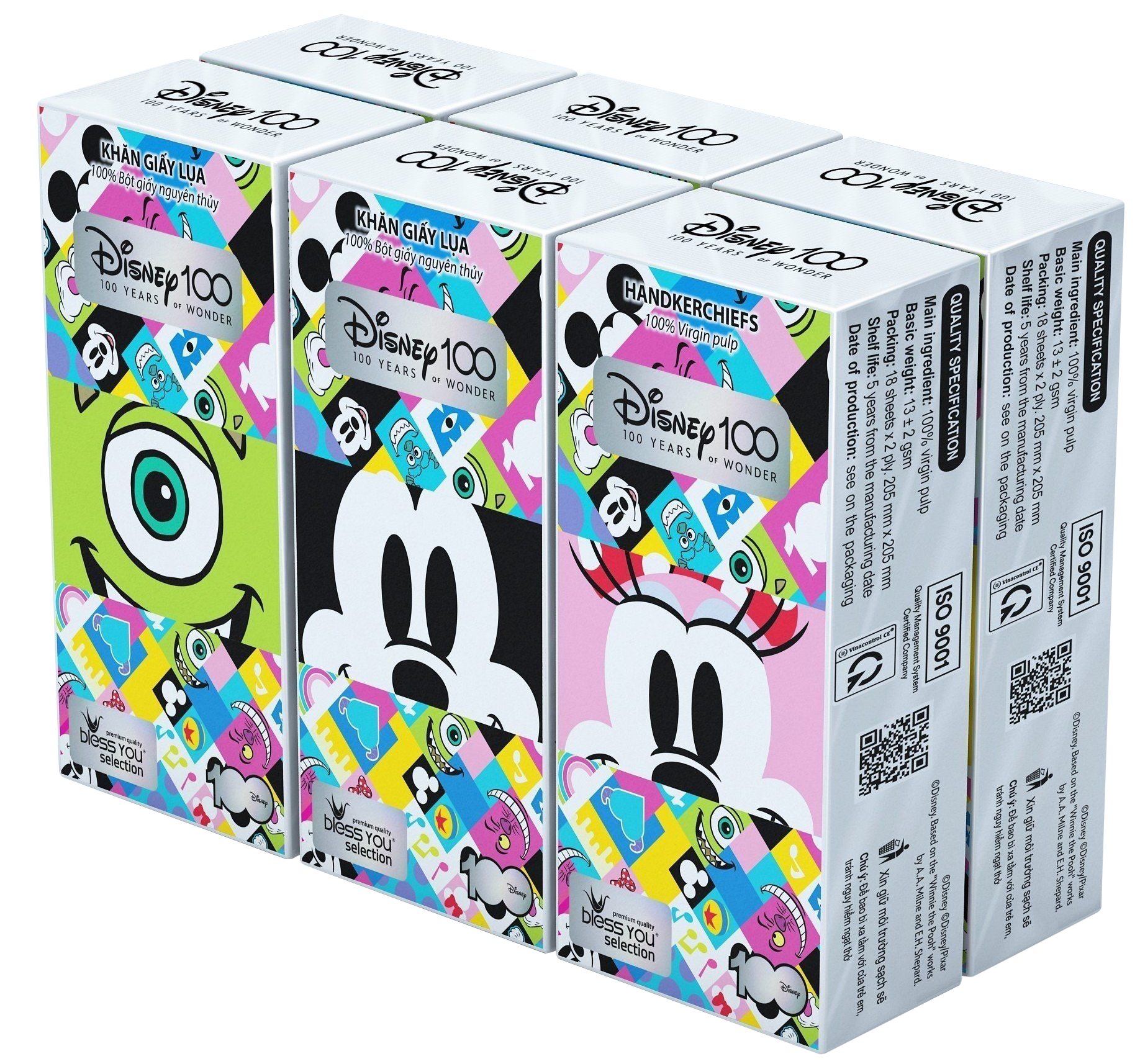 Khăn Giấy Bỏ Túi Bless You Selection Disney - Lốc 6