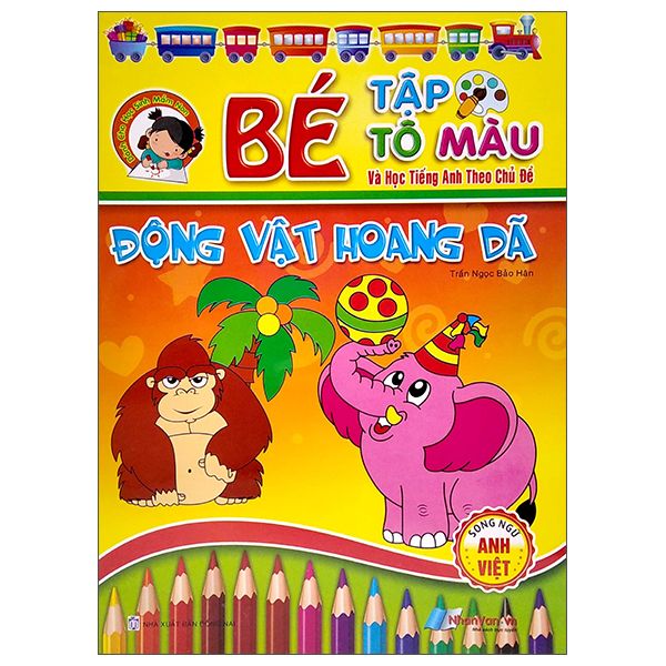  Bé Tập Tô Màu Và Học Tiếng Anh Theo Chủ Đề - Động Vật Hoang Dã 