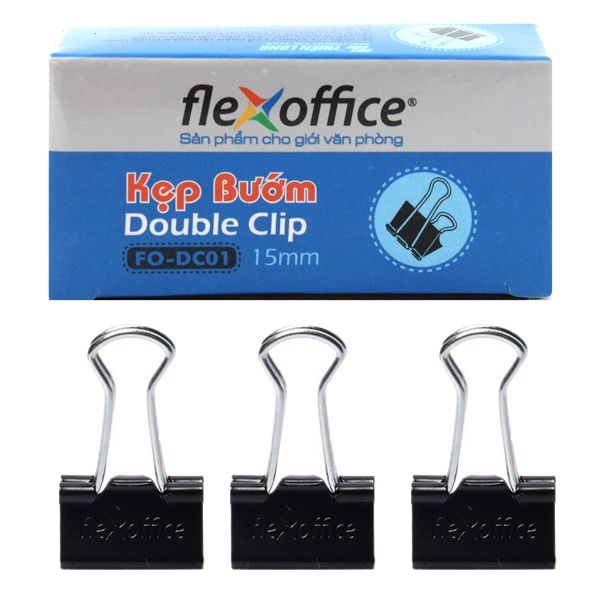  Kẹp Bướm Flexoffice FO-DC01 (12 Cái/ Hộp) - 15mm 