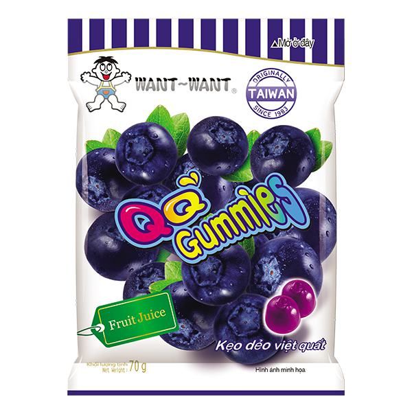  Kẹo dẻo Want Want QQ Gummies việt quất 70g*10*6 