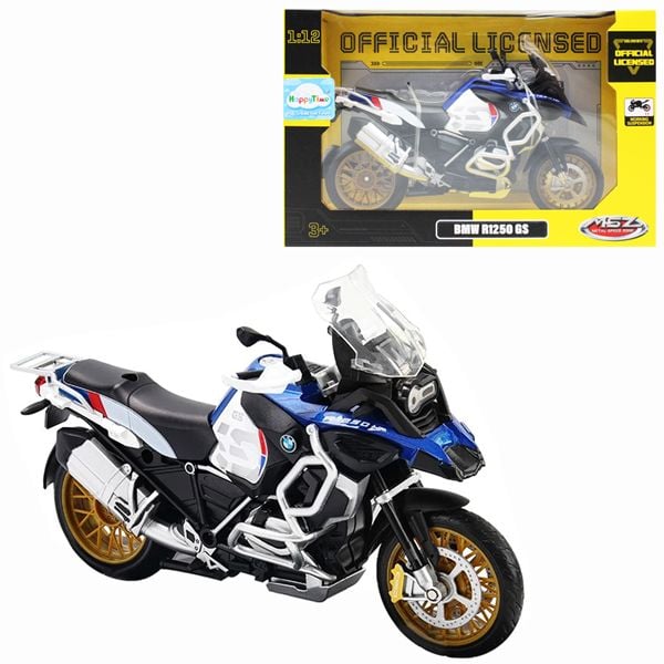 Đồ Chơi Mô Hình Xe BMW R1250 GS Adventure 1:12 - MSZ 8278/68707A - Màu Xanh Dương