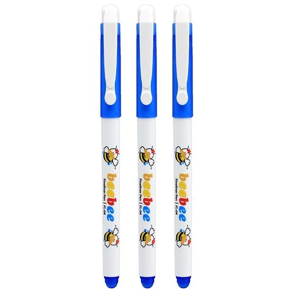  Vỉ 3 Bút Lông Kim 0.3 mm - Thiên Long FL-04/LUCK - Mực Xanh 