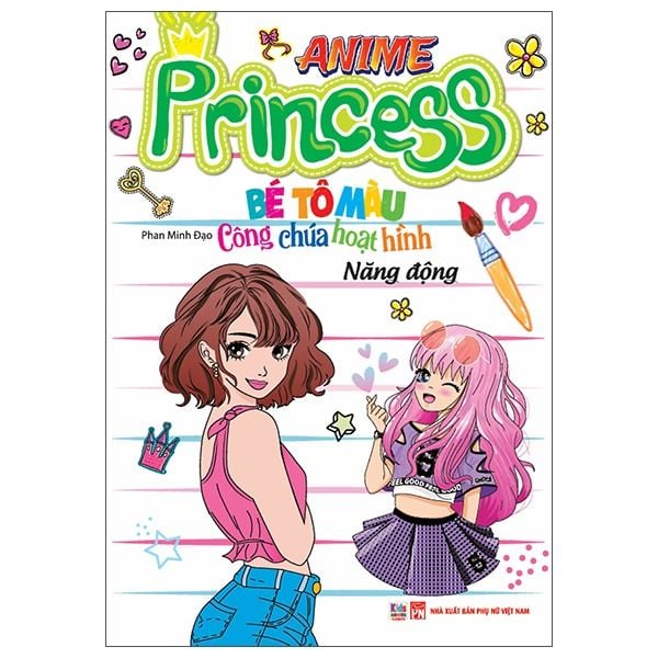  Bé tô màu - Công chúa hoạt hình - Năng động - Anime Princess 