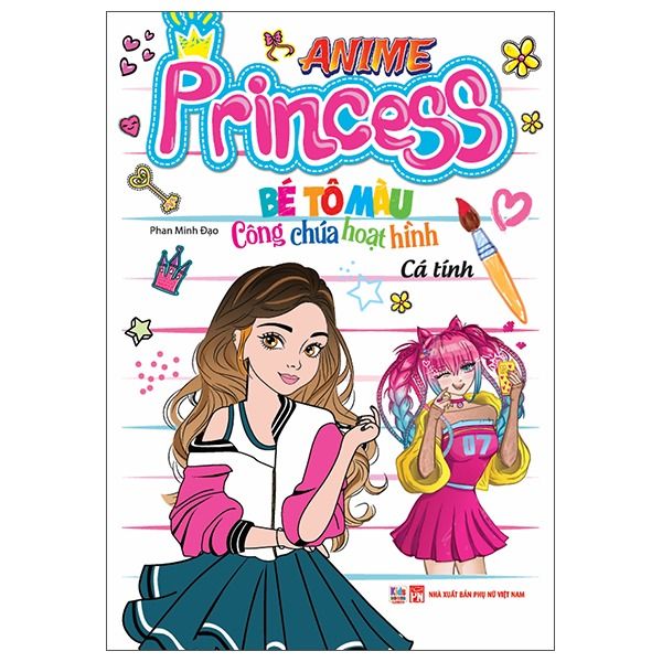  Bé tô màu - Công chúa hoạt hình - Cá tính - Anime Princess 
