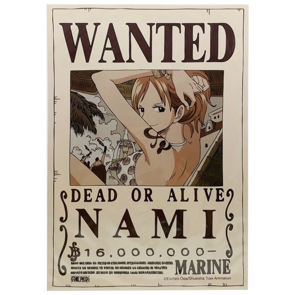 Poster One Piece - Lệnh Truy Nã Nami