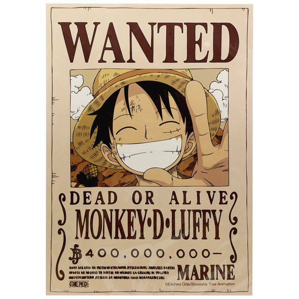 Poster One Piece - Lệnh Truy Nã Luffy – Siêu Thị Sách & Tiện Ích ...