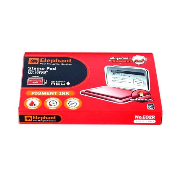  Hộp Dấu Kim Loại E02R - Màu Đỏ 