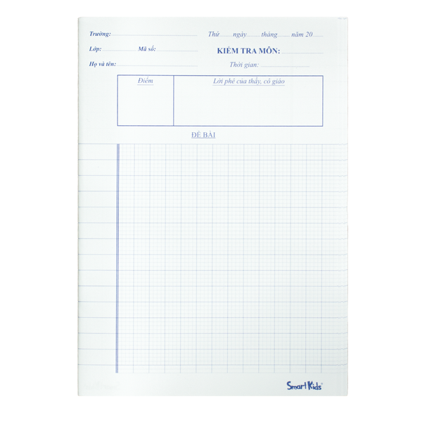  Giấy Kiểm Tra Khổ B5 100gsm - 15 Đôi/ Xấp - EP03 - SmartKids 