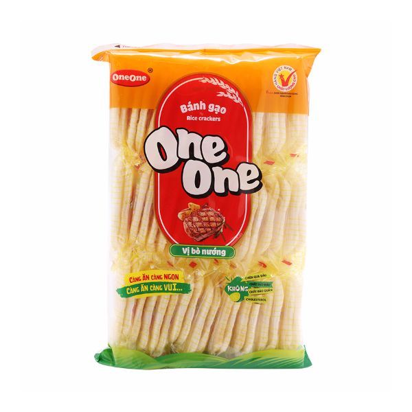  Bánh Gạo Rice Crackers One One - Vị Bò Nướng (150g) 