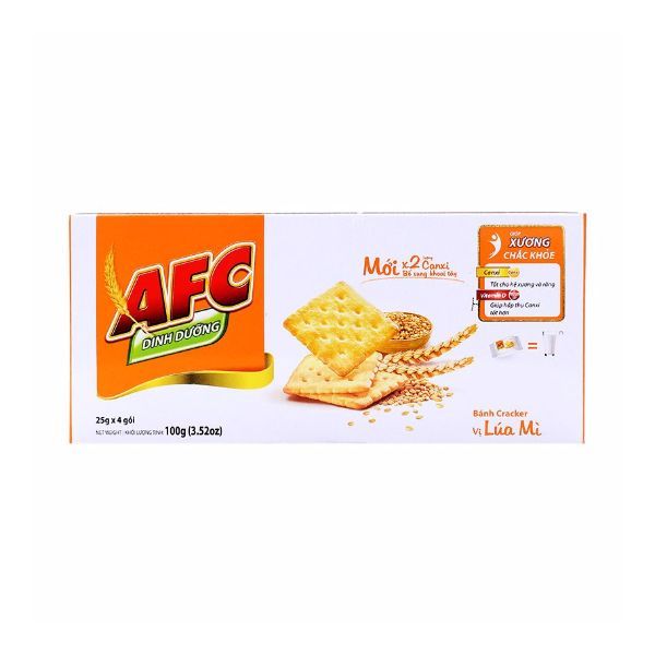  Bánh AFC - Vị Lúa Mì (25g x 4 Gói) 