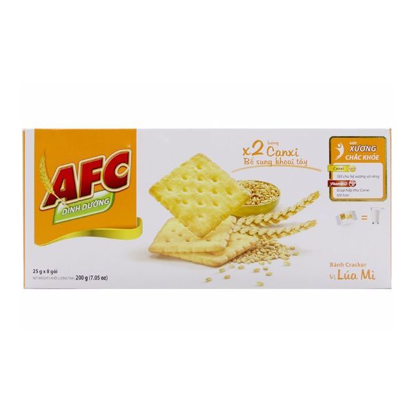  Bánh AFC - Vị Lúa Mì (25g x 8 Gói) 