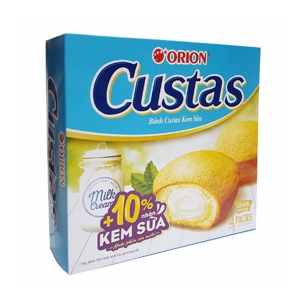  Bánh Custas Kem Sữa (23,5g x 12 Gói) 