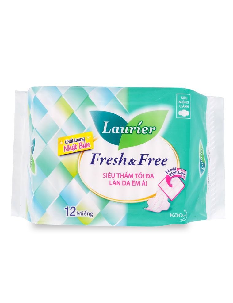  Băng Vệ Sinh Laurier Fresh And Free (12 Miếng) 