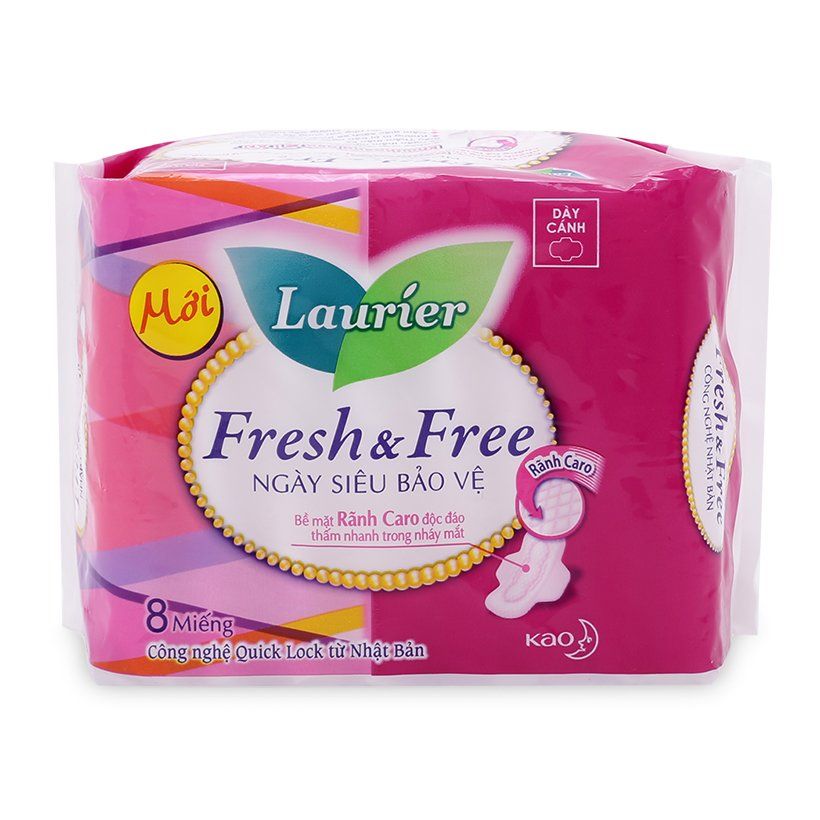  Băng Vệ Sinh Laurier Fresh And Free (8 Miếng) 