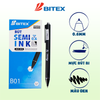  Hộp 12 Cây Bút Bi Semi Ink Mực Đen Officetex - B-B01 