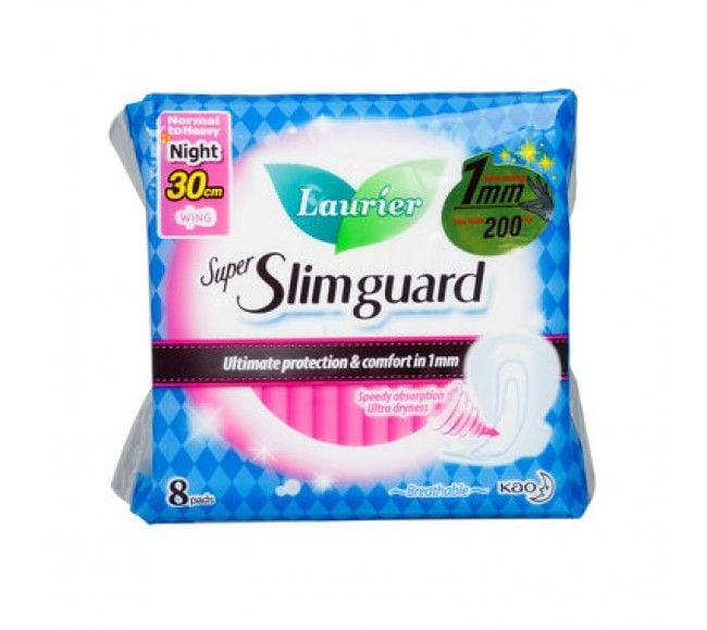  Băng Vệ Sinh Laurier Super Slimguard Night (8 Miếng) 