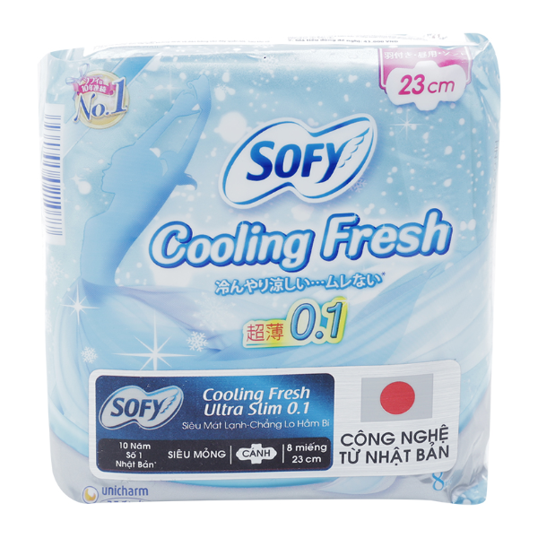  Băng Vệ Sinh Sofy Cooling Fresh Ultra Slim 0.1 (Gói 8 Miếng) 