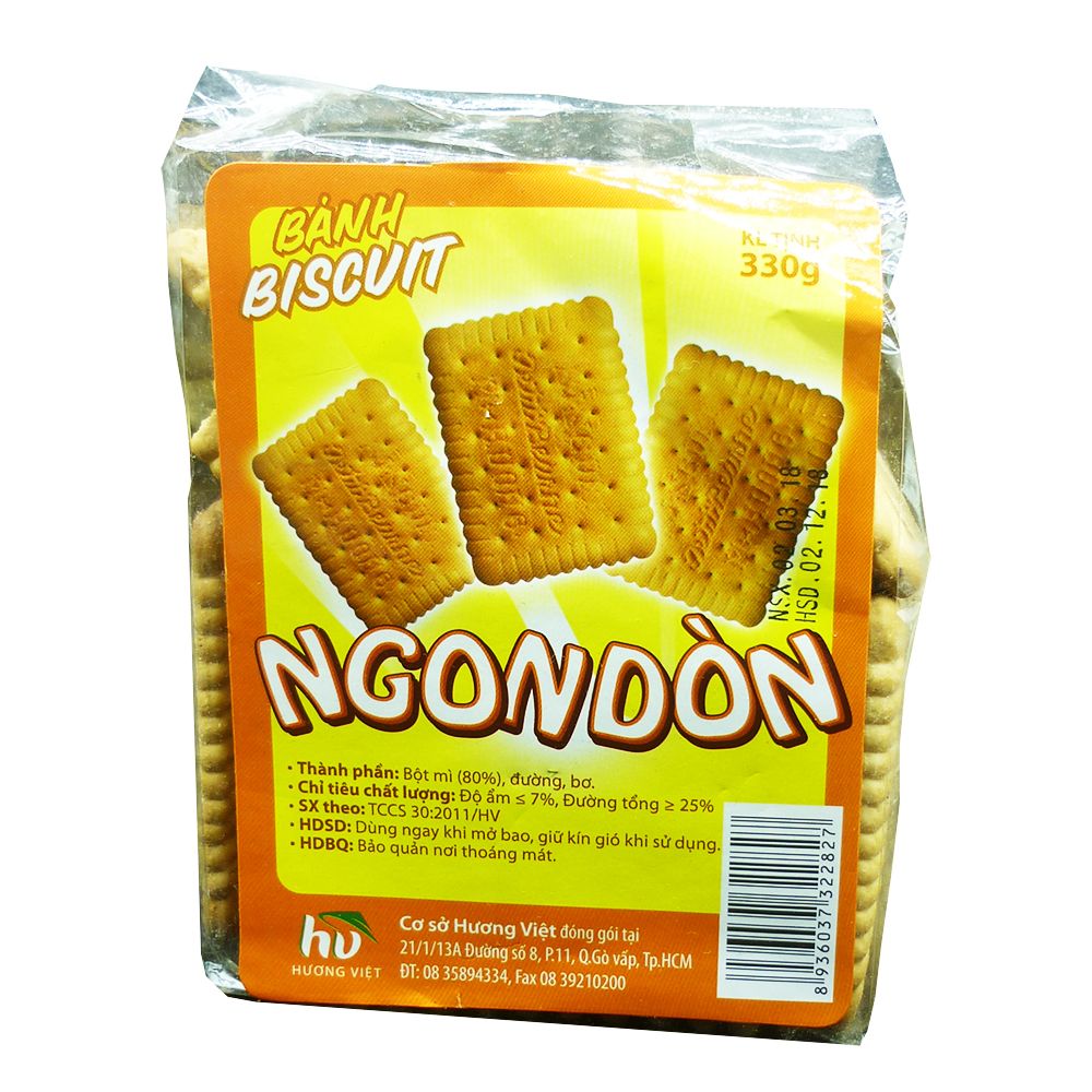  Bánh Biscuit Hương Việt (Gói 330g) 