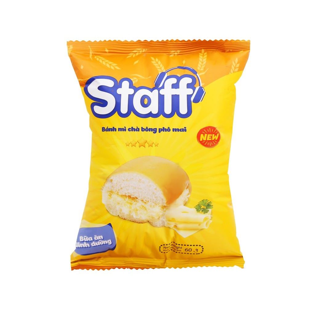  Bánh Mì Chà Bông phô Mai Staff - Gói 60g 