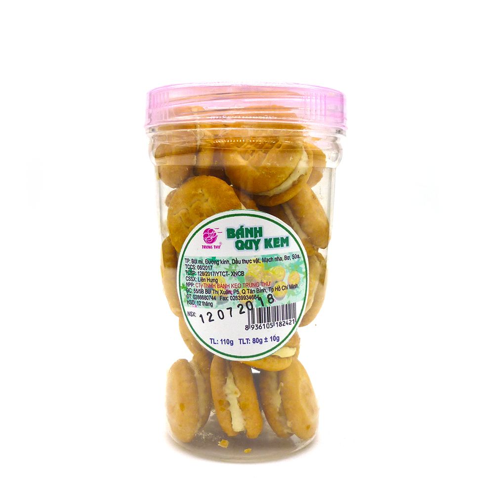  Bánh Quy Kem Trung Thư Hộp 110g 